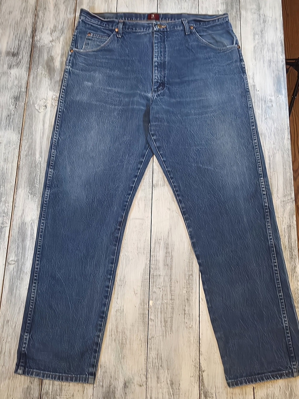 Wrangler Men's Straight Leg Relaxed Fit Denim Jeans - Dark Blue 40x34